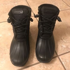 Black Sperry Duck Boots